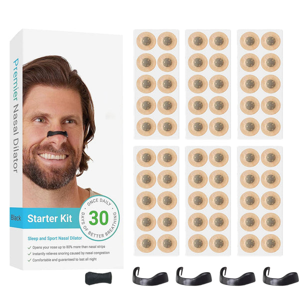 30Days/Box Sport Nasal Dilator Sleep Aid Magnetic Nose Strips Breathing Dilators Starter Kit for Snoring Reduction